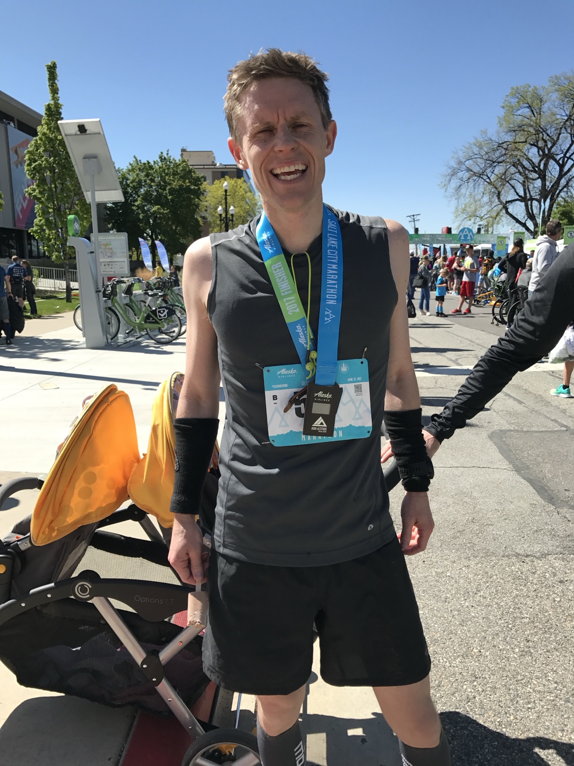 Coach after finishing the Salt Lake City Marathon